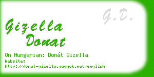 gizella donat business card
